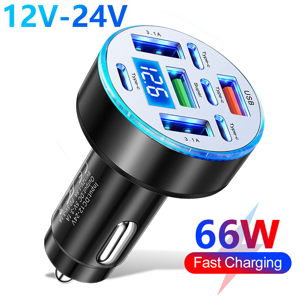 Fast Ev Charger - 車の充電器 8ポート高速充電 Pd 3.1Ausb C 携帯電話充電アダプター