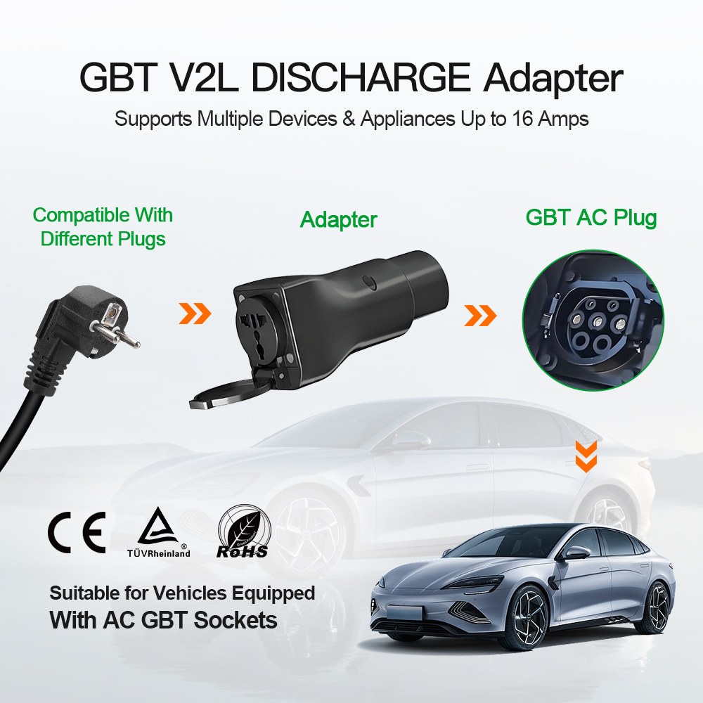 新型16A 3.6KW GBT V2L Type2プラグ搭載 - Ev Charger Adapter のレビューと価格