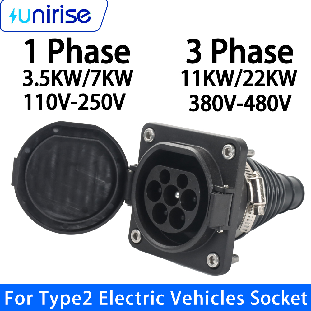 Unirise Type2 EV用充電ソケット。0.5m/1 - Ev Charging Cable のレビューと価格