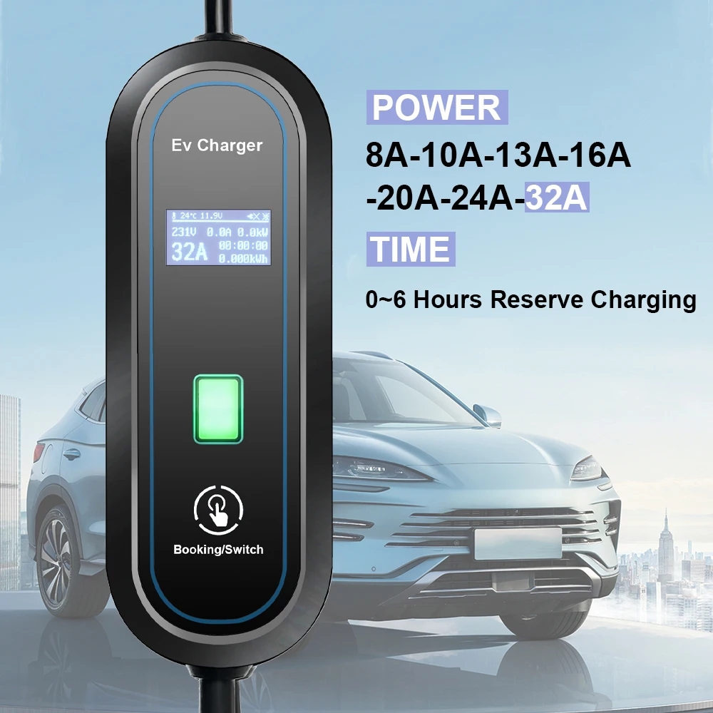ポータブルGBT EV充電器、壁掛け式、Type2ケーブル、 - Portable Ev Charger 32A Type 2 Cee Plug のレビューと価格