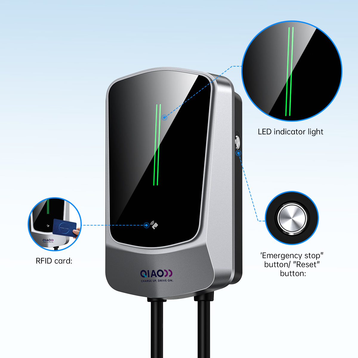 QIAO Type 2 家庭用EV充電器 7.4KW/11K - Ev Charging Cable のレビューと価格
