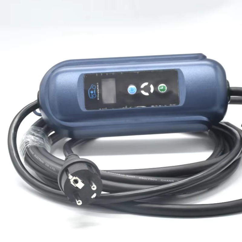 ポータブル電気自動車用青色コントロールボックス単相16Aタイ - Type 2 Charger のレビューと価格