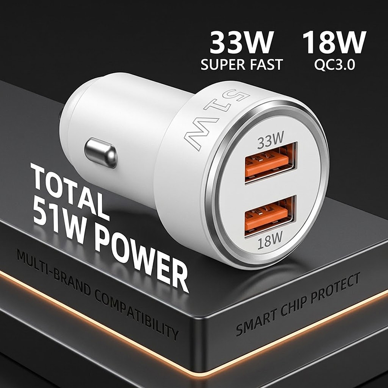 デュアルUSBカーチャージャー 51W QC 3.0 急速充 - Fast Ev Charger のレビューと価格