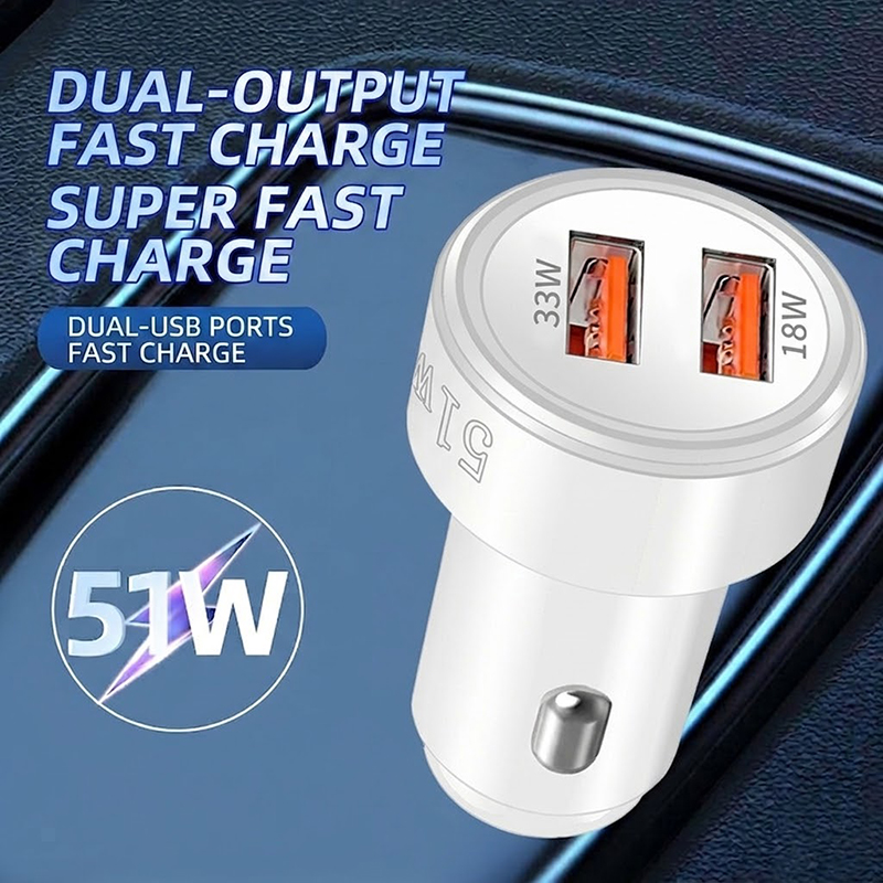 デュアルUSBカーチャージャー 51W QC 3.0 急速充 - Fast Ev Charger のレビューと価格